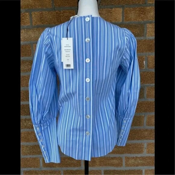 Veronica Beard Clarke Puff Sleeve Blouse NWTsize 2 - Picture 8 of 15